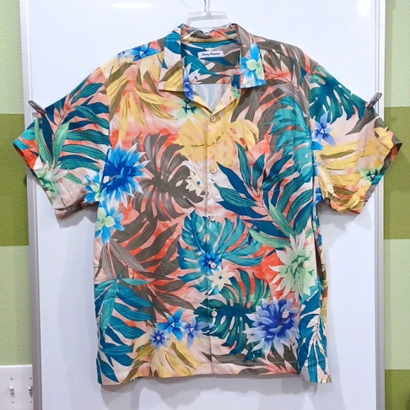 100% silk 2XL* Men's Tommy Bahama Aloha Shirt - Picture 1 of 10